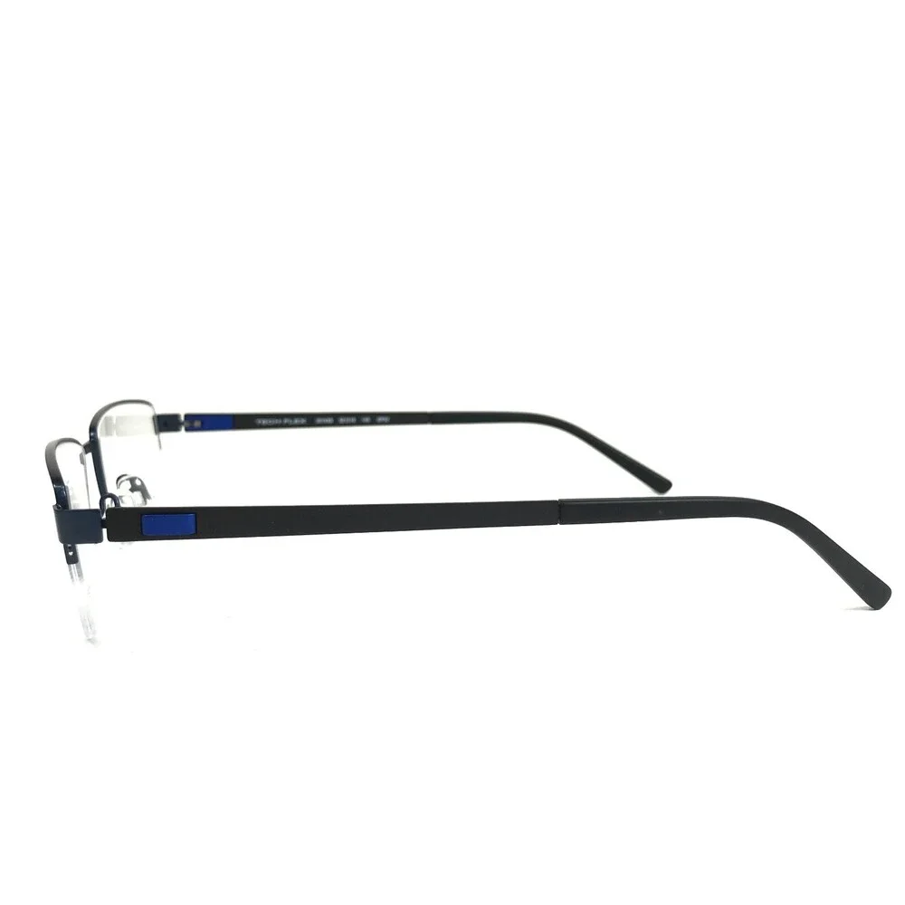 Tech Flex Eyeglasses Frames 30143S SP02 Gray Blue Rectangular Half Rim 52-18-145